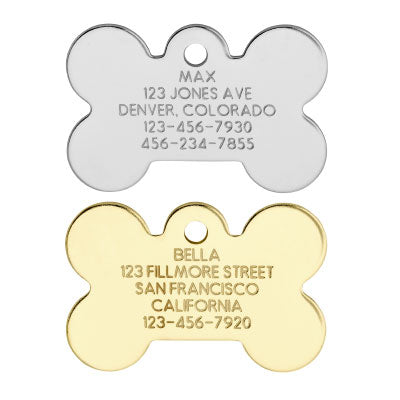 Classic Two-Sided Bone Dog Tag - Stainless & Brass LYP