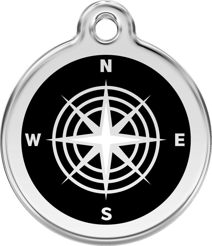 Enamel & Stainless Steel Compass - Dog Tags and More - Love Your Pets