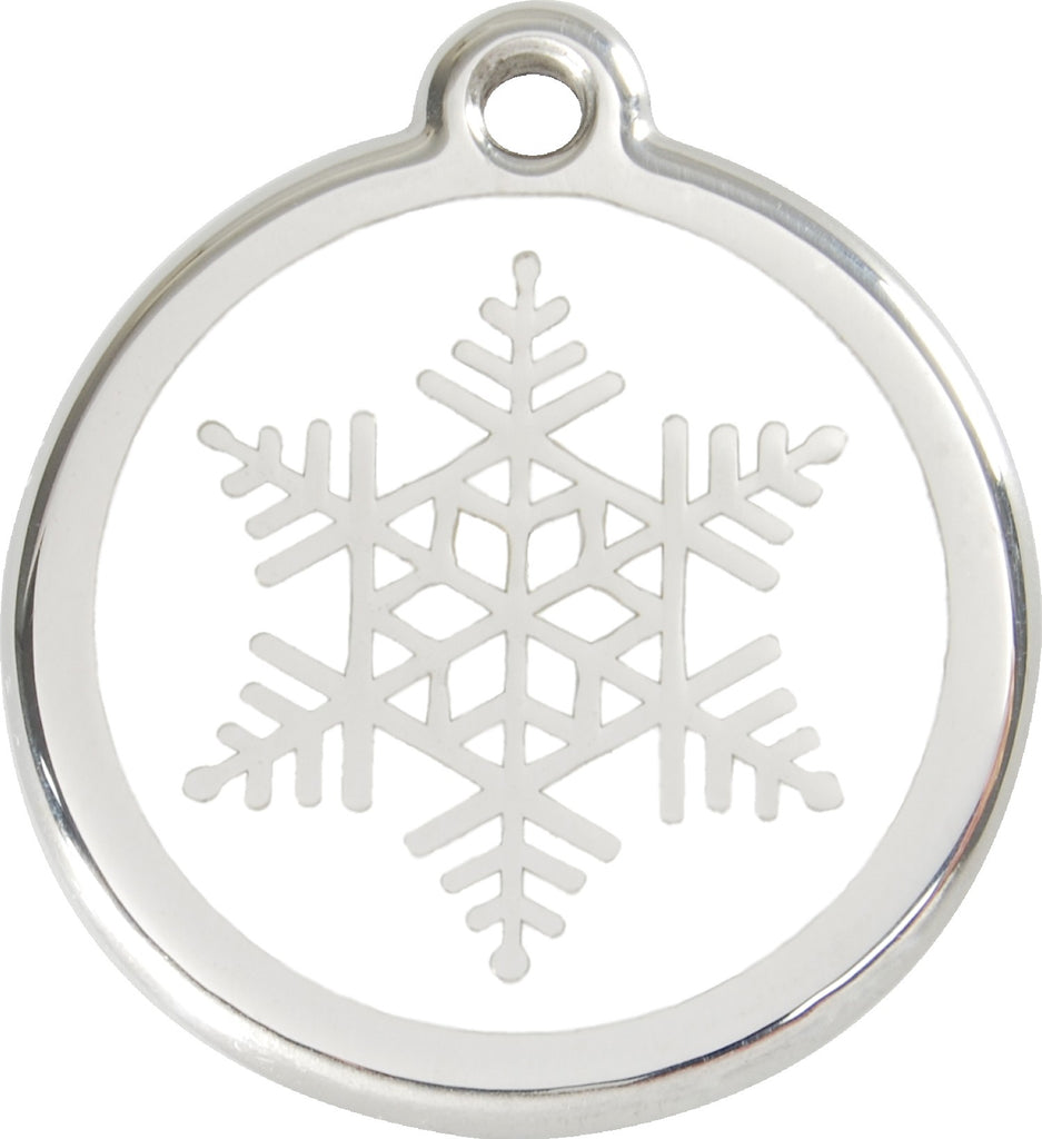 Enamel & Stainless Steel Snow Flake - Dog Tags and More - Love Your Pets