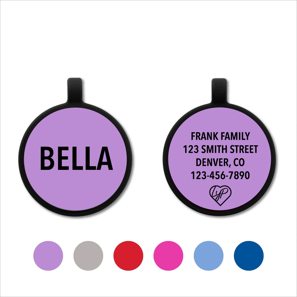 Soundless Circle Dog Tags - Multiple Designs & Colors Available