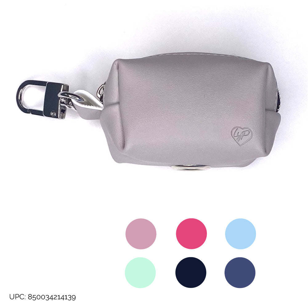 LYP Leather Dog Waste Bag Dispenser with Durable Metal Leash/Belt Clip LYP