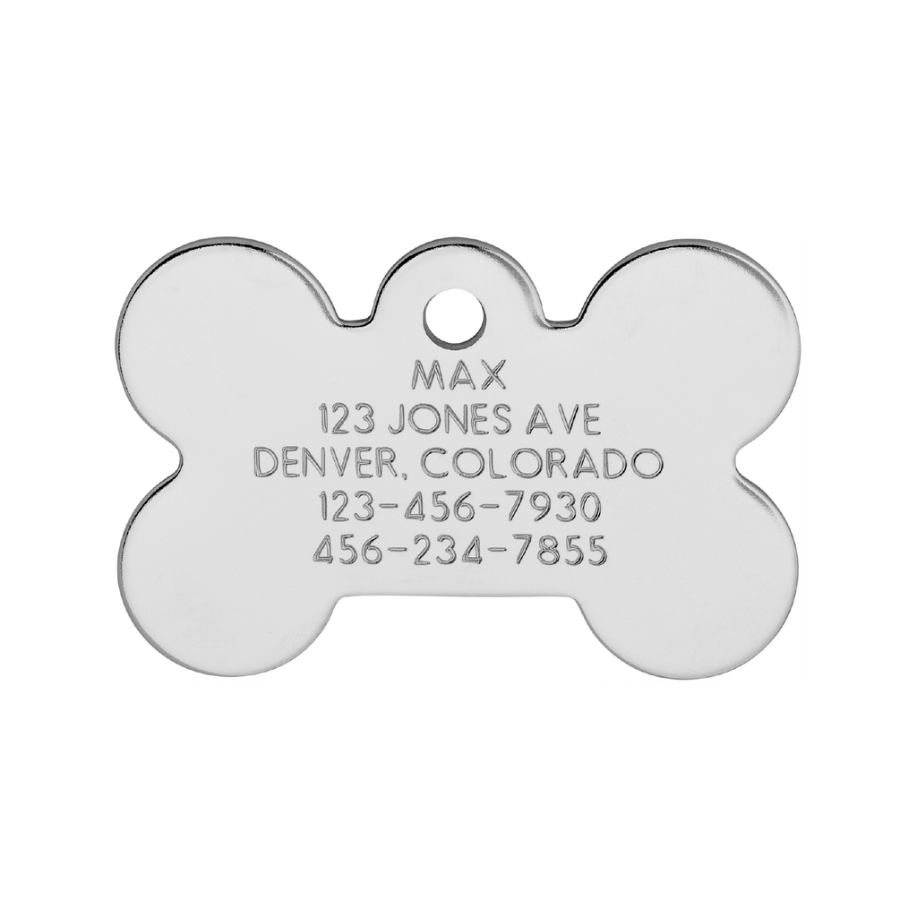 Classic Two-Sided Bone Dog Tag - Stainless & Brass LYP