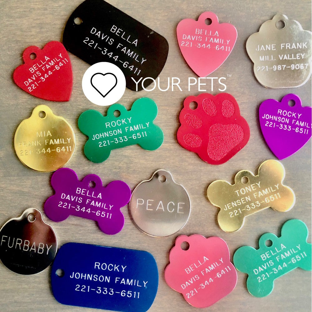 Love Your Pets Classic Circle Tag - Stainless & Brass - Dog Tags and More - Love Your Pets