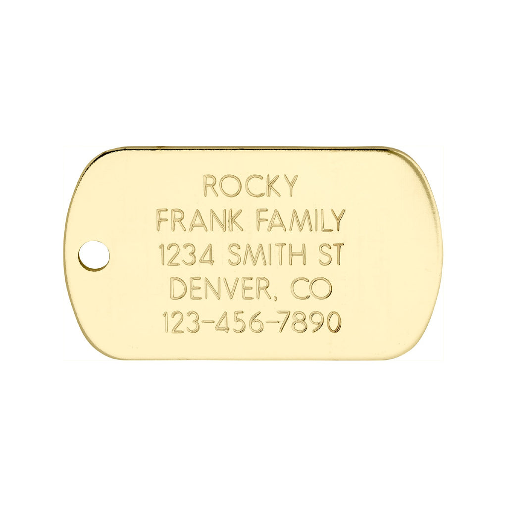 Love Your Pets Classic Dog & Cat Tag - Stainless & Brass