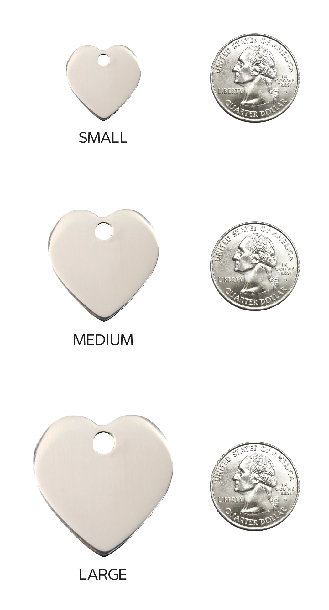 Premier Stainless Steel Heart - Dog Tags and More - Fast Shipping