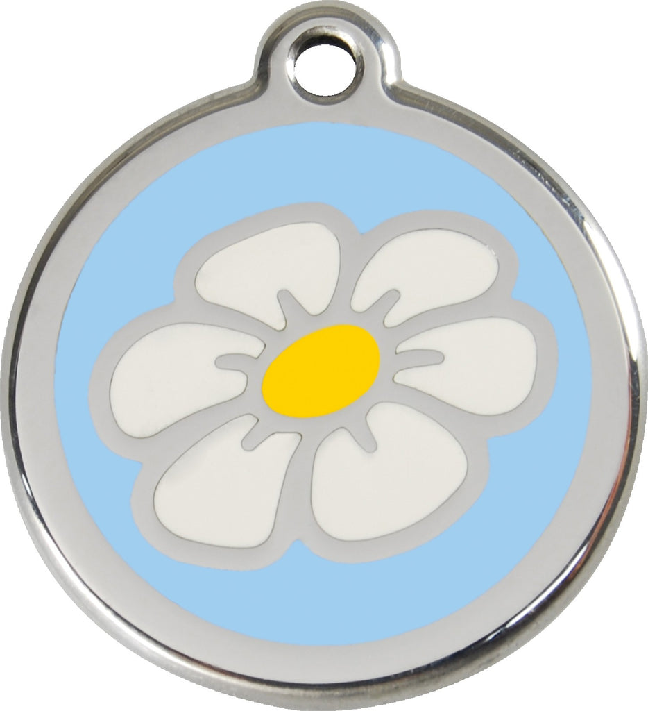 Enamel & Stainless Steel Daisy - Multiple Colors Available - Dog Tags and More - Love Your Pets