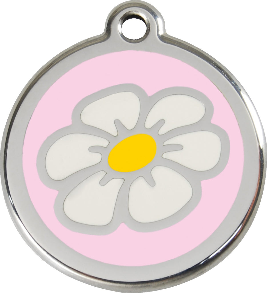 Enamel & Stainless Steel Daisy - Multiple Colors Available - Dog Tags and More - Love Your Pets