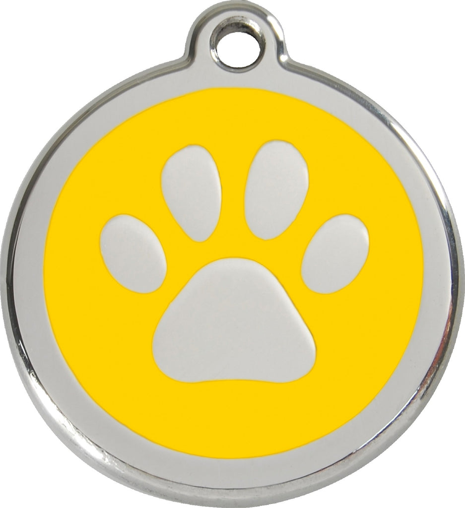 Enamel & Stainless Steel Pawprint - Multiple Colors Available - Dog Tags and More - Love Your Pets
