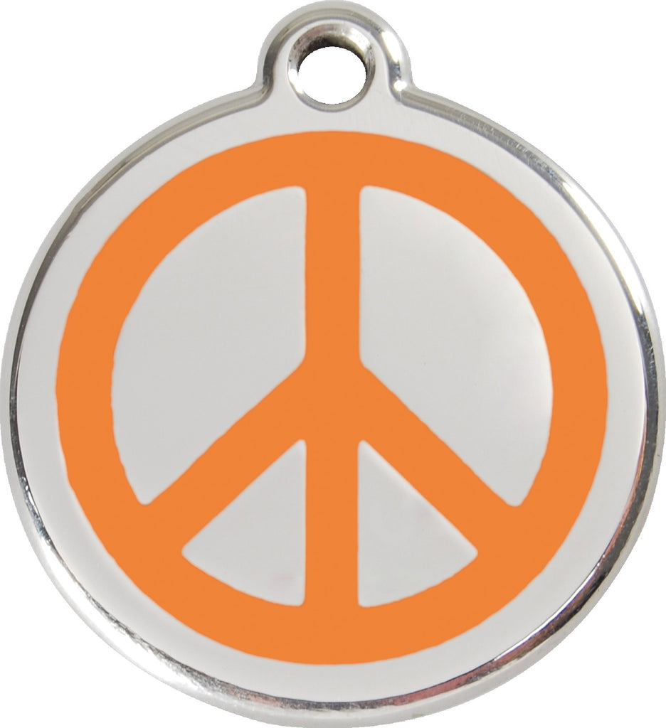 Enamel & Stainless Steel Peace - Multiple Colors Available - Dog Tags and More - Love Your Pets