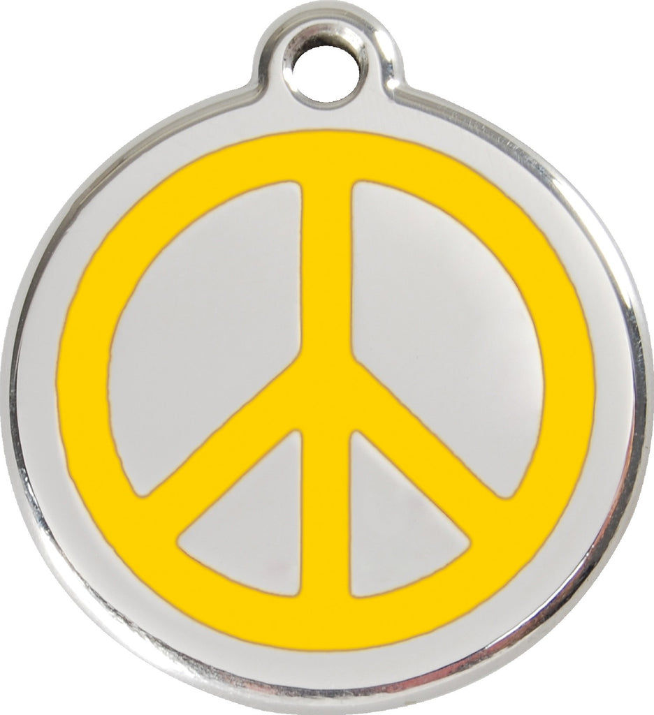 Enamel & Stainless Steel Peace - Multiple Colors Available - Dog Tags and More - Love Your Pets