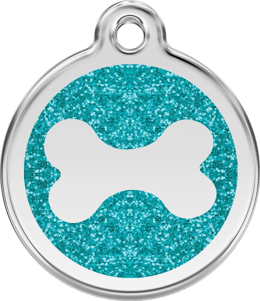 Glitter Enamel & Stainless Steel Bone - Multiple Colors Available - Dog Tags and More - Love Your Pets