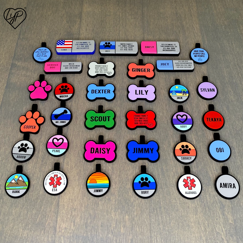 Soundless Paw Pet Tag Silicone Dog Tags Fast Shipping Love Your Pets
