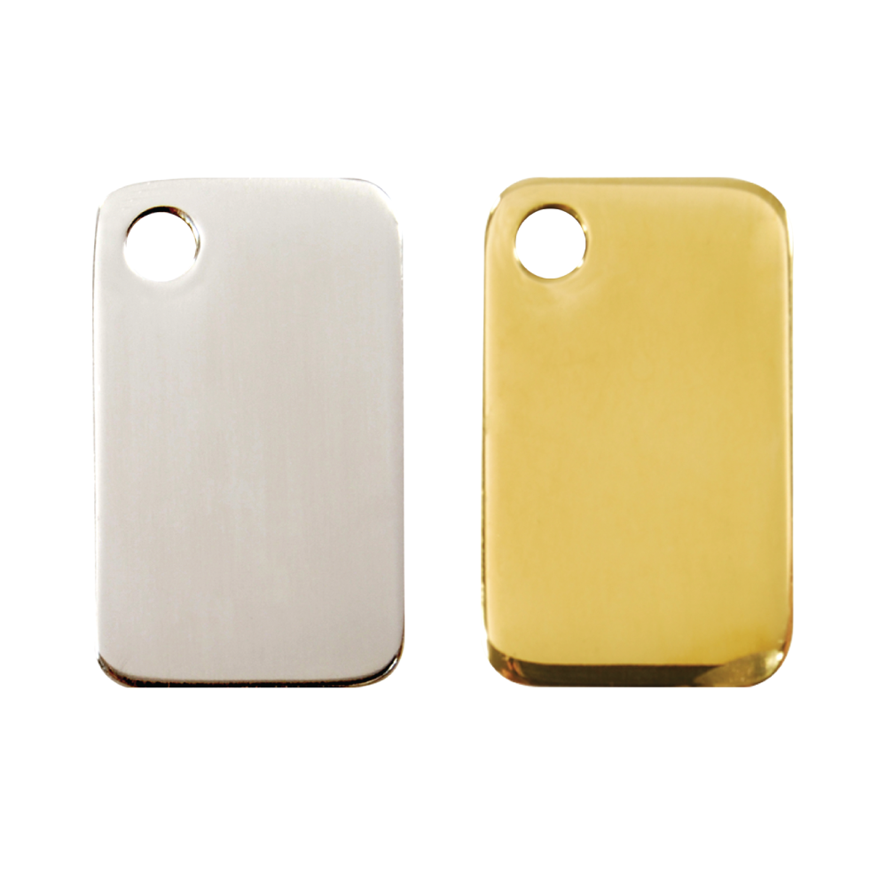 Premier Double Sided Stainless Steel & Brass Rectangle Red Dingo