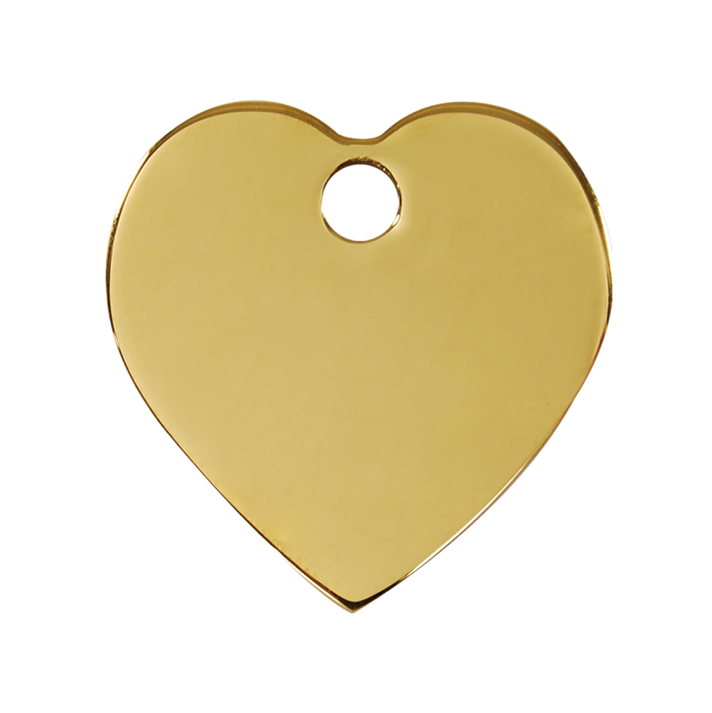Premier Double Sided Stainless Steel & Brass Heart Red Dingo