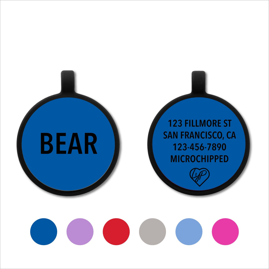 Soundless Circle Dog Tags - Multiple Colors Available