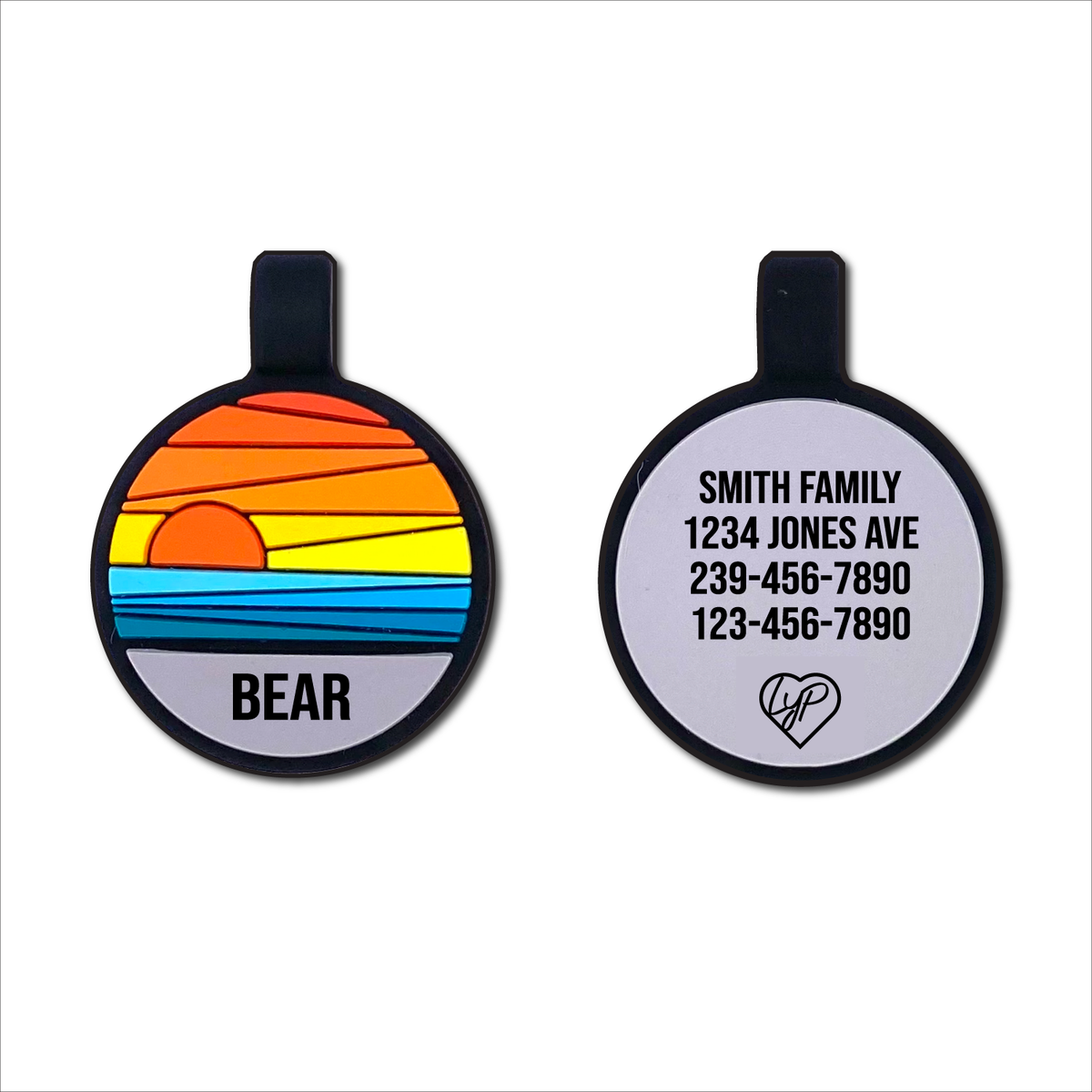 Soundless Sunset Pet ID Tag - Silicone - Fast Shipping - Love Your Pets