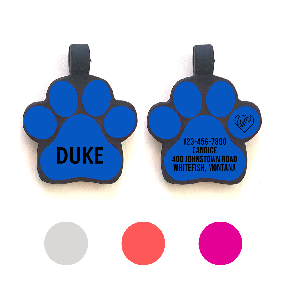Soundless Paw Dog Tags - Multiple Colors Available LYP